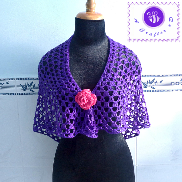 Purple glam shawl