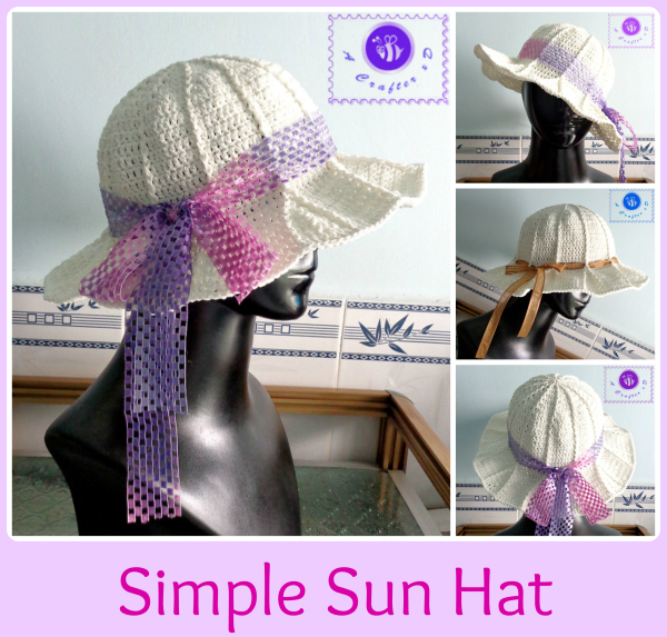 Crochet simple sun hat - Maz Kwok's Designs