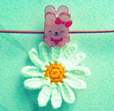 crochet small daisy applique