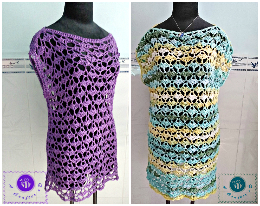 crochet lacy oversized tunic
