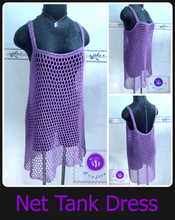 crochet net tank dress, crochet mesh tank dress, crochet beach