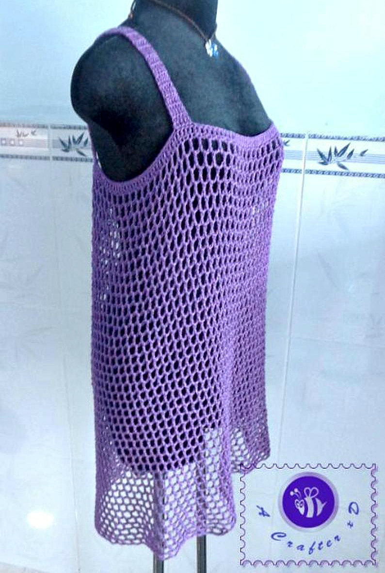 crochet mesh dress