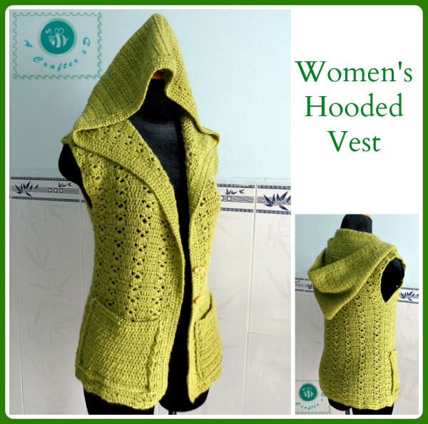 crochet hooded vest free pattern