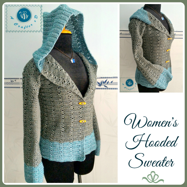 Crochet sales hooded sweater