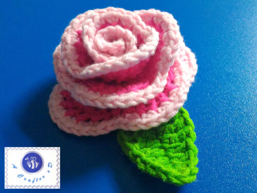 crochet rose embellishment