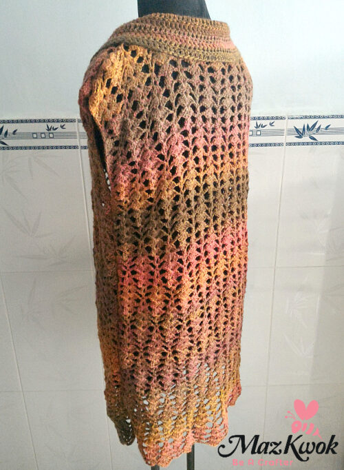 crochet long vest free pattern