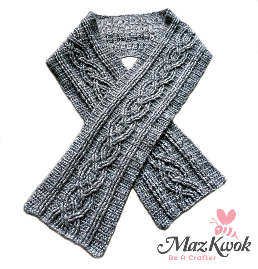 crochet cable scarf free pattern