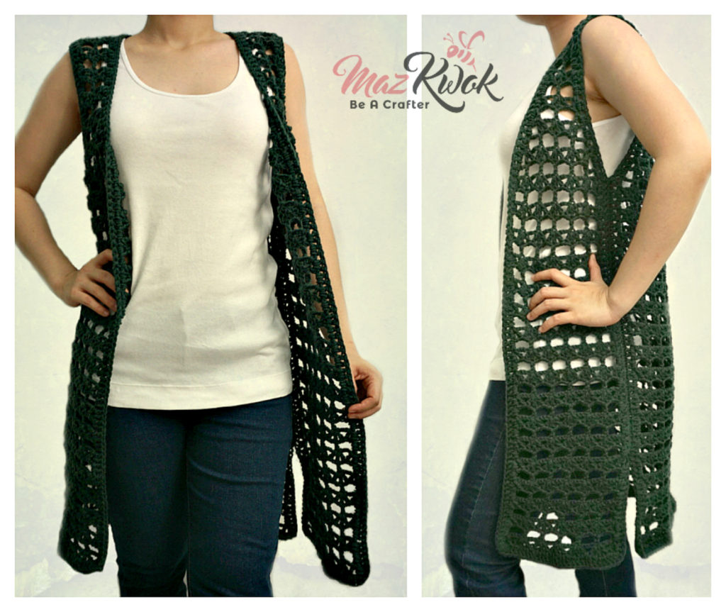 crochet lacy vest