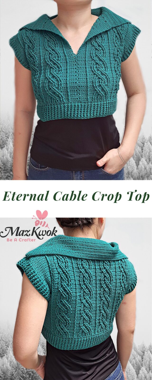 crochet cable blouse